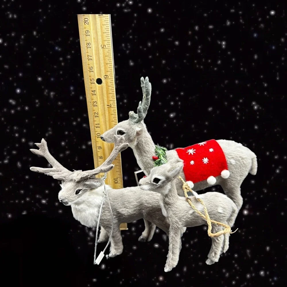 Target‎ 2022 Reindeer Christmas Deer Ornaments from Target Wondershop 3 Set 3